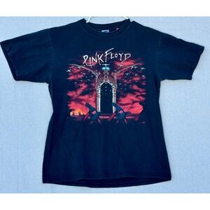 Pink Floyd The Wall T Shirt Mens Large Black Graphic Band Tee Early 2000s Cygnus